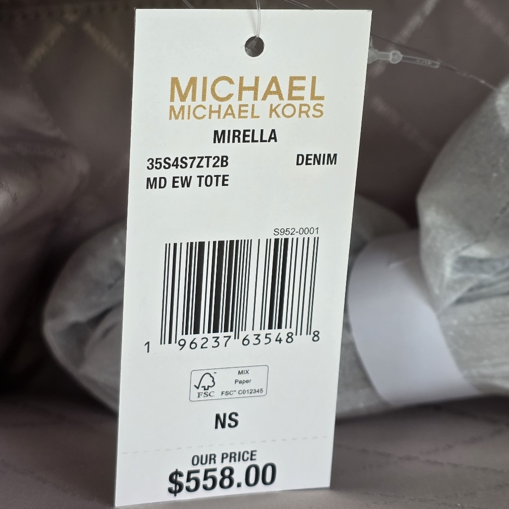 Michael Kors Mirella Ombré Logo MD Tote SET Blue - Picture 8 of 13